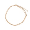 Picture of Stainless Steel Simple Link Cable Chain Multilayer Layered Anklet Multicolor 21cm(8 2/8") long