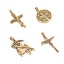 Image de Pendentifs en 304 Acier Inoxydable Religieux Croix Multicolore Décès Creux 1 Pièce