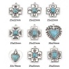 Picture of Zinc Based Alloy Boho Chic Bohemia Charms Antique Silver Color Imitation Turquoise