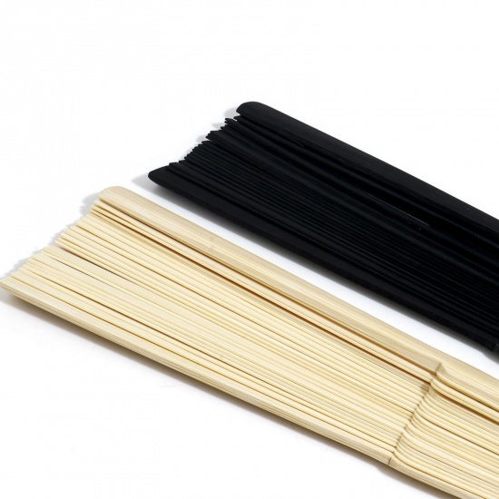 Immagine di Bambù Stile Giapponese Costole a Ventaglio Pieghevoli Artigianali Fatti a Mano Multicolore Filigrana 21cm x 2.2cm, 1 Pz