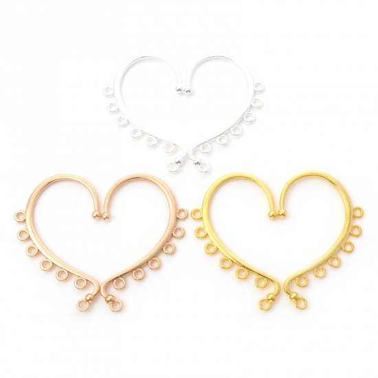 Picture of Zinc Based Alloy Ear Cuffs Clip Wrap Earrings Findings Hook Multicolor With Loop 5.9cm x 3.5cm
