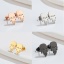 Immagine di Acciaio Inossidabile Halloween Orecchini a Perno Multicolore Cranio 12mm x 7mm, Posta / Filo Dimensione: (18 misura), 1 Paio