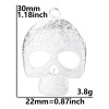 Bild von Edelstahl Halloween Charms Schädel Bunt Geschnitzte Muster Hohl 2 Stück