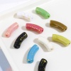 Picture of Acrylic Beads Curved Tube Multicolor Glitter Painted About 3cm x 1.1cm
