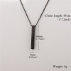 Picture of Stainless Steel Necklace Multicolor Rectangle Blank Stamping Tags Four Sides 45cm(17 6/8") long