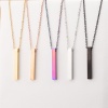 Picture of Stainless Steel Necklace Multicolor Rectangle Blank Stamping Tags Four Sides 45cm(17 6/8") long