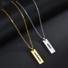 Picture of Stainless Steel Necklace Multicolor Rectangle Blank Stamping Tags Two Sides 48cm(18 7/8") long