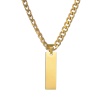 Picture of Stainless Steel Necklace Multicolor Rectangle Blank Stamping Tags Two Sides 48cm(18 7/8") long