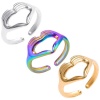 Picture of Stainless Steel Ins Style Open Adjustable Rings Multicolor Love Hand Sign Gesture 18.1mm(US Size 8)