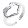Picture of Stainless Steel Ins Style Open Adjustable Rings Multicolor Love Hand Sign Gesture 18.1mm(US Size 8)