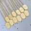 Bild von Hypoallergenic Simple & Casual Birth Month Flower 18K Gold Plated 316 Stainless Steel Rolo Chain Oval Flower Pendant Necklace For Women Birthday 40cm(15 6/8") long