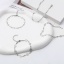 Image de Bracelets en 304 Acier Inoxydable Argent Mat Fleur Œil Mauvais 1 Pièce