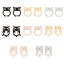 Image de Boucles d'Oreilles Puces en Acier Inoxydable Halloween Multicolore Hibou Creux 1 Paire
