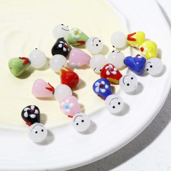 Picture of Lampwork Glass Beads Sunny Doll Multicolor 3D
