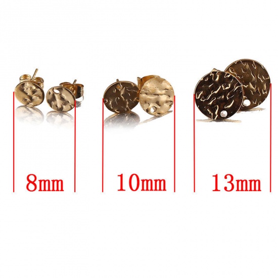 Picture of Stainless Steel Ins Style Ear Post Stud Earrings Geometric Multicolor With Loop
