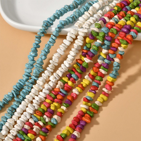 Picture of Turquoise ( Synthetic ) Ins Style Beads Irregular Multicolor