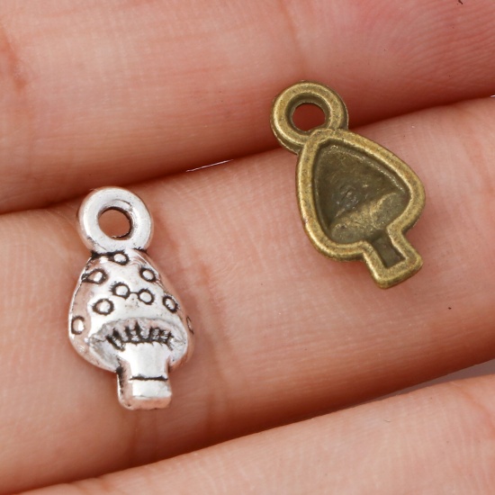 Picture of Zinc Based Alloy Charms Multicolor Mushroom 13mm x 7mm