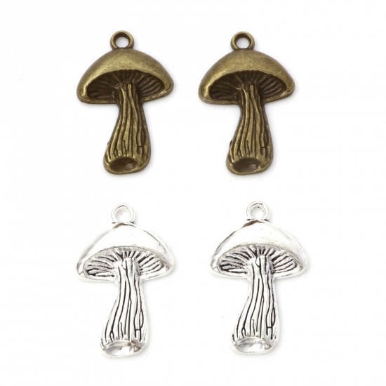 Picture of Zinc Based Alloy Charms Multicolor Mushroom 29mm x 18mm