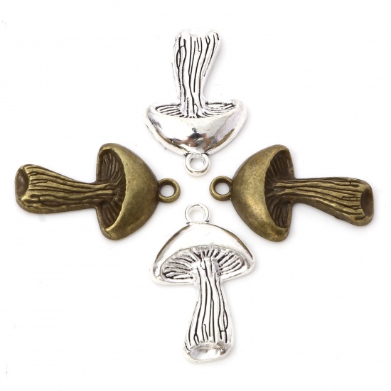 Picture of Zinc Based Alloy Charms Multicolor Mushroom 29mm x 18mm