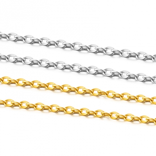Bild von 304 Edelstahl Lippen geformte Kette Bunt 2mm, 5 Meter