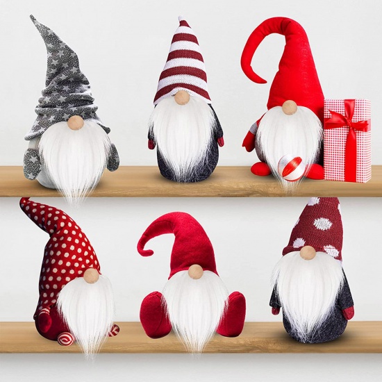 Picture of Polyester & Acrylic Christmas DIY Handmade Craft Materials Accessories Multicolor Doll Mustache 18cm x 9cm