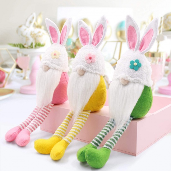 Picture of Polyester & Acrylic Christmas DIY Handmade Craft Materials Accessories Multicolor Doll Mustache 18cm x 9cm
