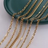 Изображение Экологичный Простой & повседневный Стильный 18K настоящее золото с покрытием 304 Нержавеющая Сталь Цепи Ожерелья Для женщин 1 ШТ