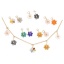 Immagine di 304 Acciaio Inossidabile & Vetro Fatto a Mano Charms Fiore Oro Placcato Multicolore 10mm Dia., 3 Pz