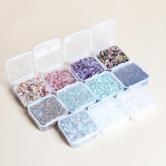Picture of Gemstone ( Mix ) Loose Cabochons (No Hole) Chip Beads Multicolor 3mm - 2mm