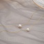 Image de Collier à Pendentif Chaîne Maille Forçat Classique en Perles de Culture d'Eau Douce Respectueux de la Nature Élégant Plaqué Or 18K Rond Pour Femmes 1 Pièce