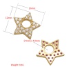 Picture of Brass Galaxy Charms 18K Gold Plated Pentagram Star Micro Pave Multicolour Cubic Zirconia 13mm x 12mm