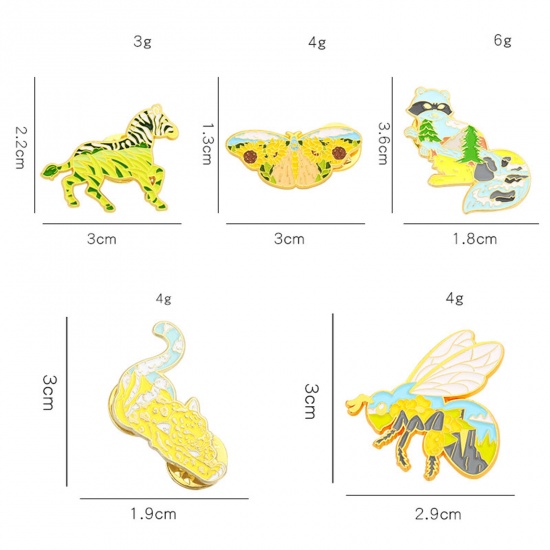 Picture of Stylish Pin Brooches Insect Animal Animal Gold Plated Enamel 3cm x 1.3cm