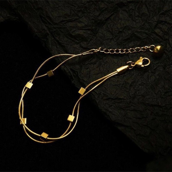 Bild von 304 Edelstahl Stilvoll Armband Bunt 1 Strang
