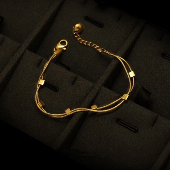 Bild von 304 Edelstahl Stilvoll Armband Bunt 1 Strang
