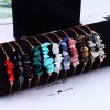 Picture of Natural Gemstone Boho Chic Bohemia Adjustable Braided Bracelets Multicolor Chip Beads 30cm(11 6/8") long