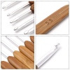 Picture of Bamboo Crochet Hooks Needles Silver Plated 13.5cm(5 3/8") long