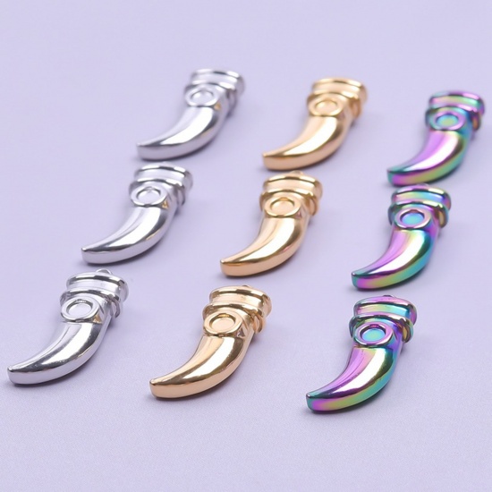 Immagine di 304 Acciaio Inossidabile Charms Coltello Multicolore 20mm x 10mm, 2 Pz