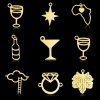 Picture of 304 Stainless Steel Charms Gold Plated Cup Star