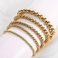 Immagine di 304 Acciaio Inossidabile Elegante Bracciali Delicato bracciali delicate braccialetto in rilievo Oro Placcato Elastico 18cm Lunghezza, 1 Pz