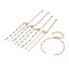 Immagine di 304 Acciaio Inossidabile Catena Componente di Braccialetto Oro Placcato Smalto 16.2cm Lunghezza, 1 Pz