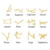 Picture of Brass Connectors Real Gold Plated Zodiac Constellation Micro Pave Clear Cubic Zirconia
