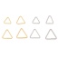 Picture of Brass Open Jump Rings Findings Triangle Real Gold Plated