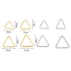 Picture of Brass Open Jump Rings Findings For Jewelry Making Real Gold Plated Triangle