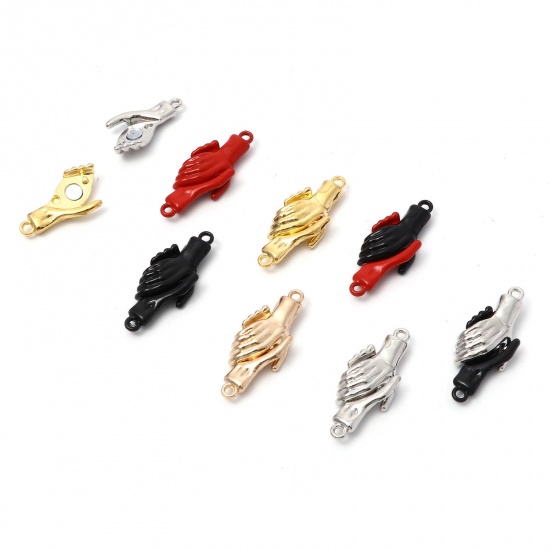Picture of Zinc Based Alloy Magnetic Clasps Hand Multicolor 3.2cm x 1.3cm