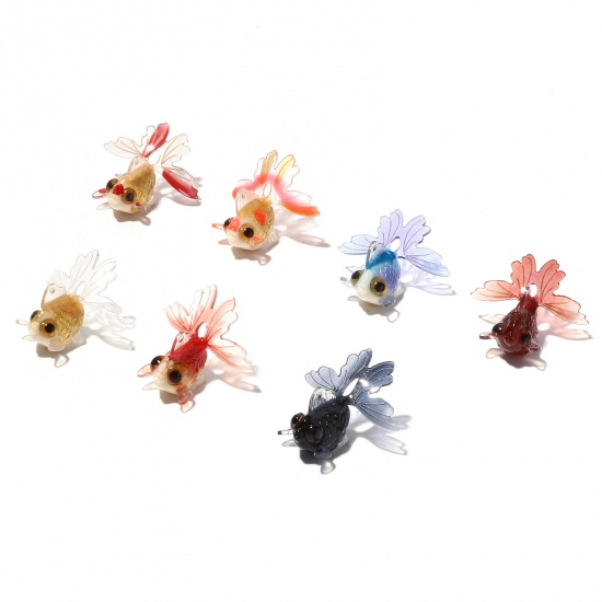 Picture of Resin 3D Charms Goldfish Multicolor 29mm x 26mm