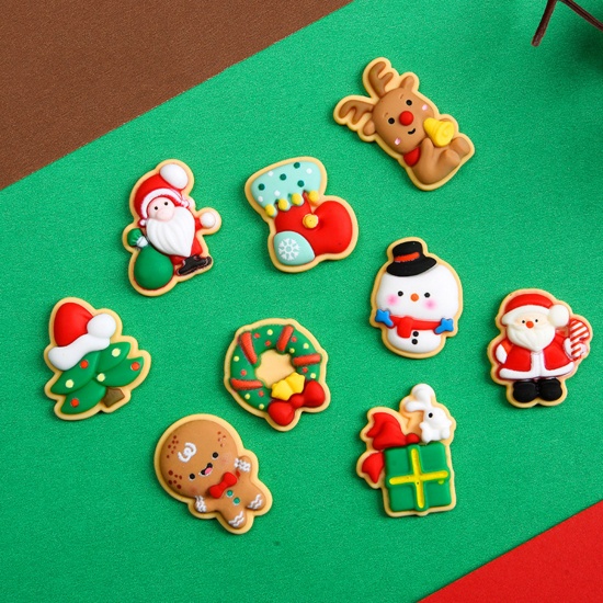 Immagine di Resin Cartoon DIY Craft Embellishments Christmas