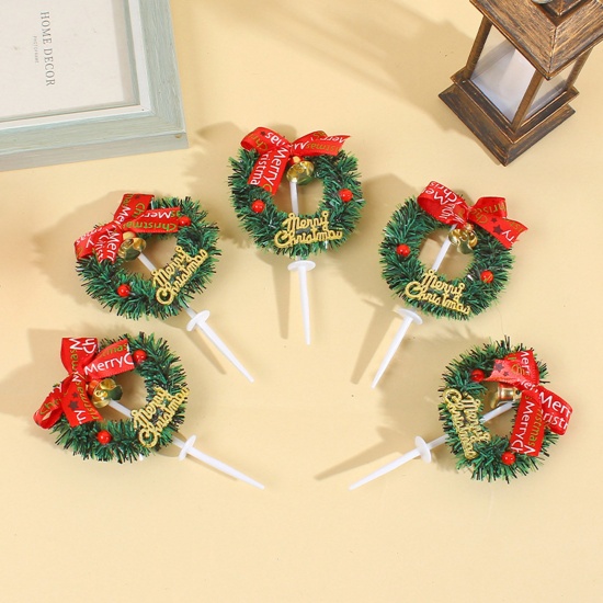 Picture of Plastic Cupcake Picks Toppers Christmas Cake Decoration