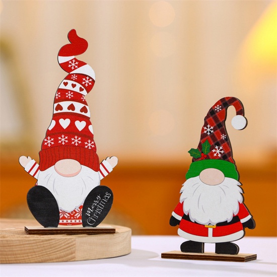 Picture of Wood Craft Ornaments Decorations Christmas Faceless Gnome Elf