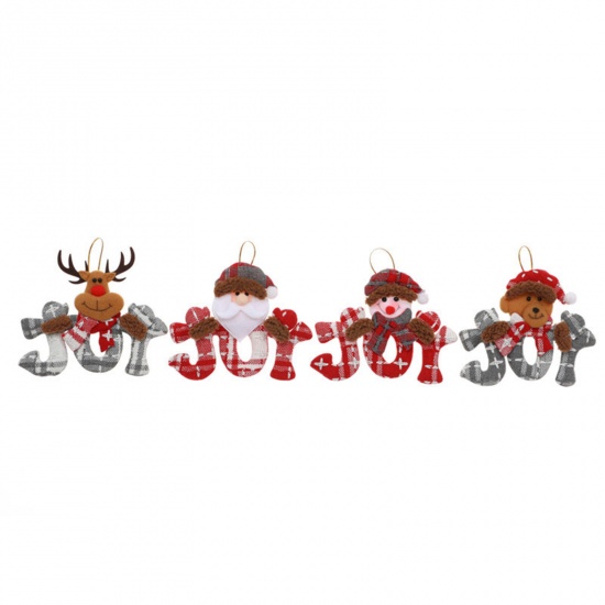 Immagine di Polyester Christmas Hanging Decoration Message " JOY "