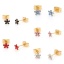 Immagine di 316 Acciaio inossidabile Elegante Orecchini a Perno Oro Placcato Multicolore Fiore Multicolore Strass 5mm Dia., Posta / Filo Dimensione: (21 misura), 1 Paio
